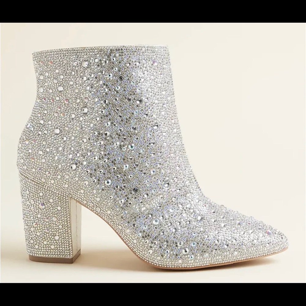 Betsy Johnson through Torrid silver rhinestone boots